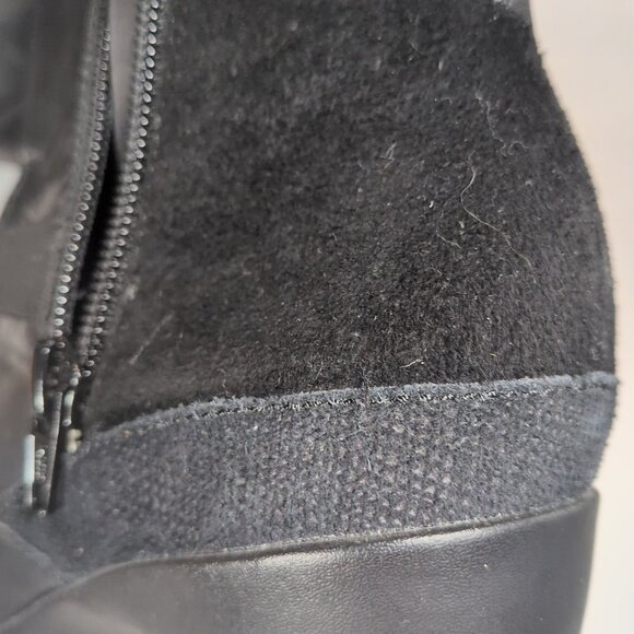 Merrell Evera Fade Black Leather Ankle Boot Side Zip Women 9 Heel Booties - Picture 15 of 16